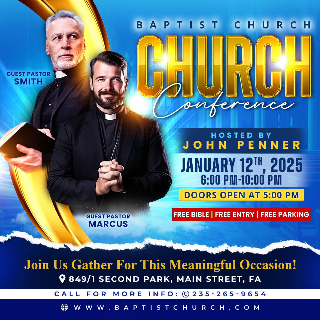 Church conference flyer design